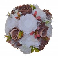Mydlová kytica - Hnedá v okrúhlom kvetináči