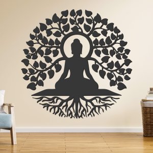 Drevený strom života - Budha
