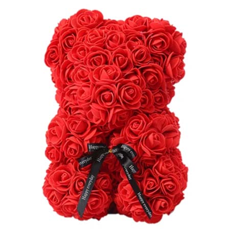 E-shop Medvedík z ruží - červený 25 cm