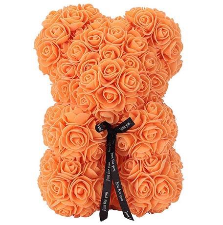 E-shop Medvedík z ruží - oranžový 25 cm