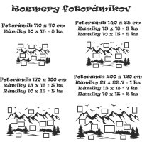 Drevený fotorámik na stenu - Hory